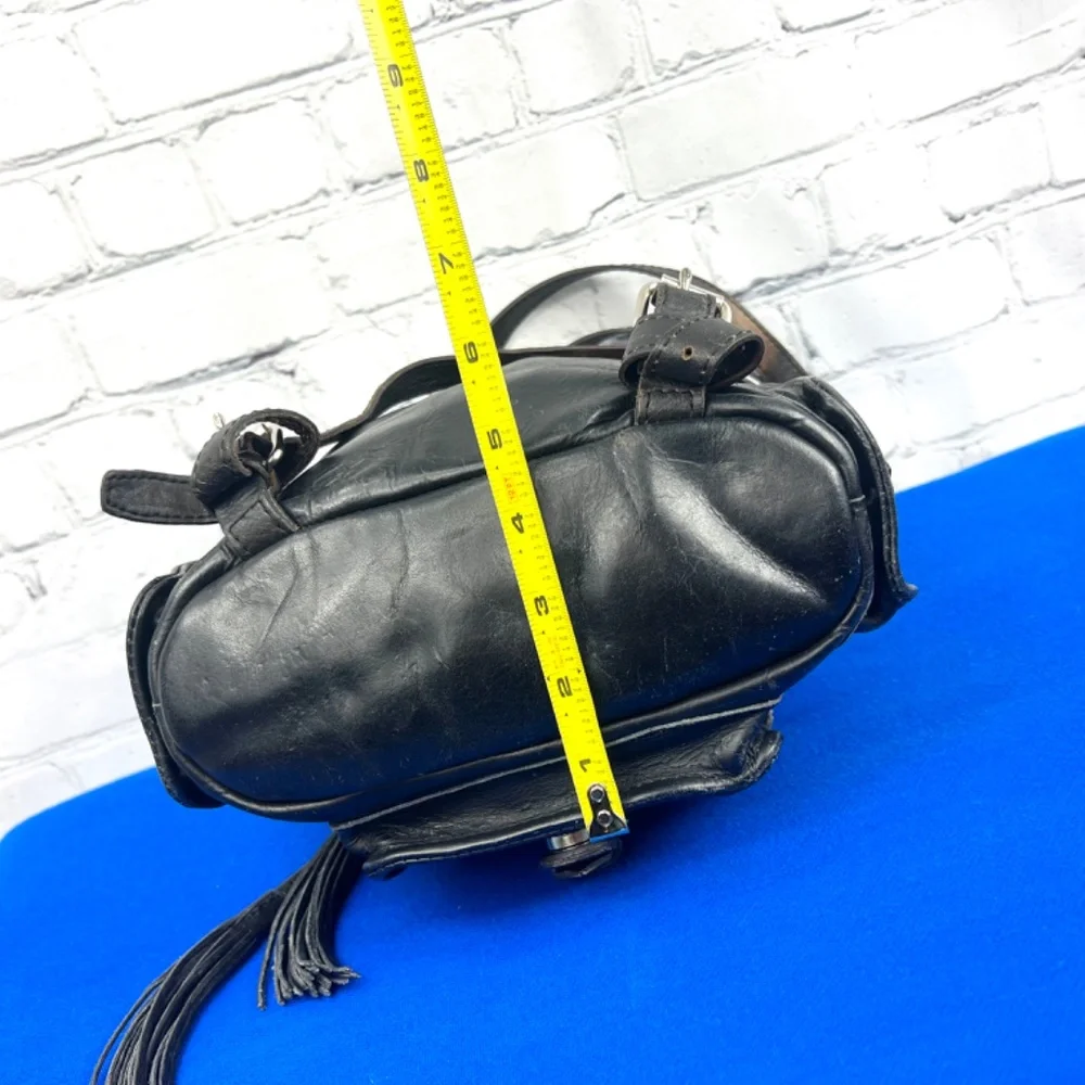 Freebird by Steven Black Leather Backpack with Brown Accents